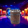 Viking Beer Mug with Handle 304 Stainless Steel Double Wall