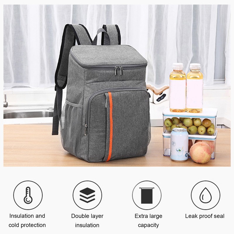 Thermal Insulated Food Delivery Backpack Oxford Cloth and PEVA 18L