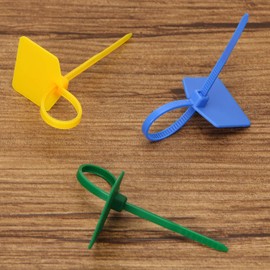Mini Skater 5 Colors Colorful Easy Mark Nylon Cable Ties tag Labels Plastic Loop Ties Markers Cable Tag self-Locking Zip Ties(10)