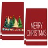 TXZZCHO Merry Christmas Kitchen Towels Red Xmas Tree Dish Towel