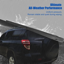 Rear Wiper Set for Toyota RAV4 2006-2012 Fits Highlander 2008-2013 Fits Matrix 2009-2013, Replacement for Wiper Arm 85241-42070 and Wiper Blade 85242-42030