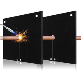 HVAC Tools Welding Blanket Fireproof, 1/5in(5mm) Opening Shape Soldering Blanket, 2 Packs Brazing Heat Shield for Torch Flame Protector, Welding Pad for Plumbing, Solder Plumbers HVAC Torch Protector