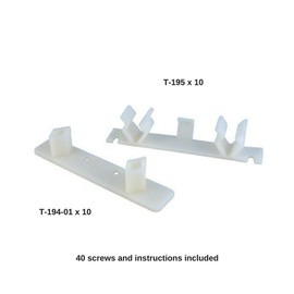 False Front Cabinet Clips (5 Sets) with Screws & Instructions - Tenn-Tex False Front Clips/False Drawer Clips (4 1/4" Opening)