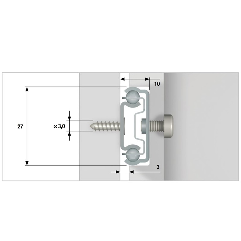 Free P&P – Drawer Runners Groove Ball Bearing - 27mm