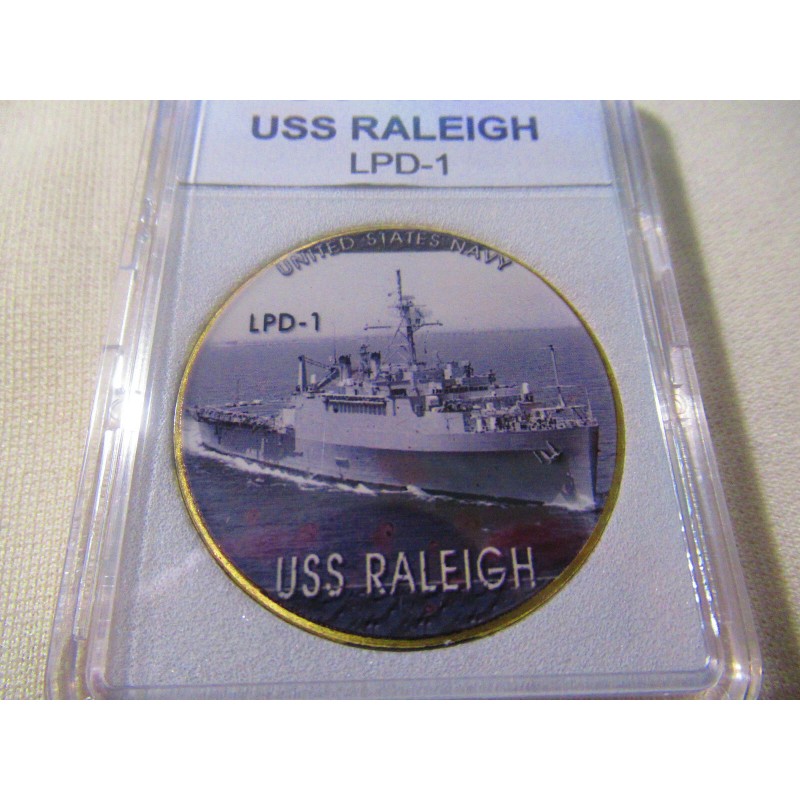 US NAVY - USS Raleigh (LPD-1) Challenge Coin