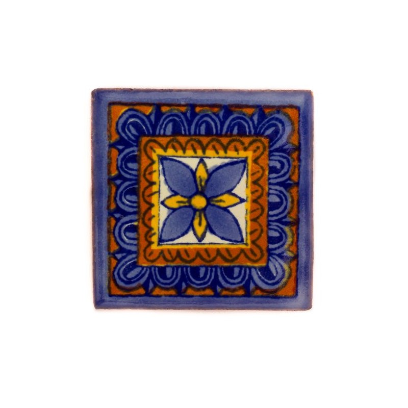 Mexican Handmade Talavera 5 cm Tiles - Pack of 10