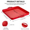 HSDT Square Serving Trays with Handles Melamine Red 12.5x12.5 Inch