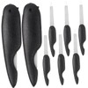 BIUDECO Folding Trim Nail File 8pcs Metal Nail Files Small