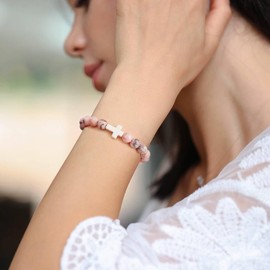 JoycuFF 10 Pcs Christian Gifts for Women, Cross Bracelet for Women Christian Jewelry, Christmas Thanksgiving Easter Religious Gifts for Women Friends, Baptism Communion Confirmation Gifts for Women