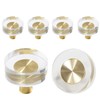 Uenhoy 6 Pack Glass Crystal Cabinet Knobs Round Drawer Knob