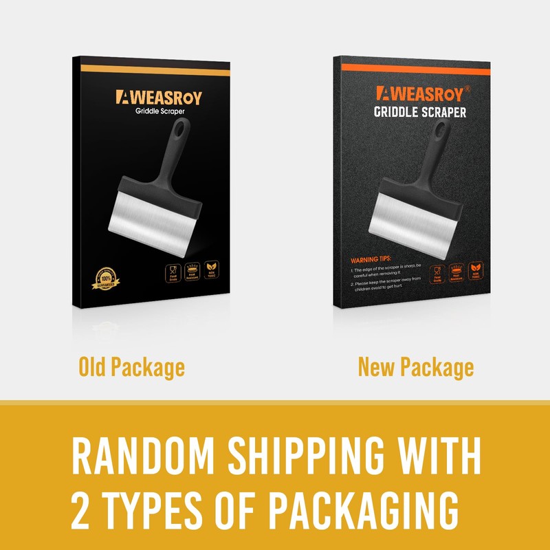 Heavy Duty Grill Scraper Stainless Steel Griddle Scraper with 5"