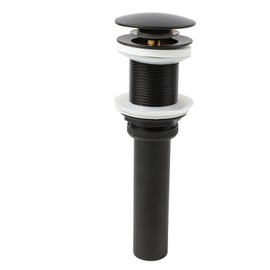 Bathroom Sink Drain Without Overflow Rustproof Anti Clog Vessel Sink Lavatory Vanity Pop Up Drain Stopper Painted Black