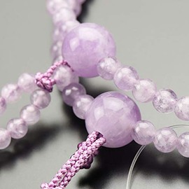 念珠ドットコム 日蓮宗 数珠 女性用 8寸 藤雲石 梵天房 京念珠 念誦 法華 108玉 二連 紫雲石 ラベンダーアメジスト 葬儀 法事 二連 二輪 102660019 数珠袋プレゼント！