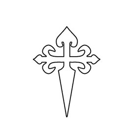 MAGNET St. James Santiago Maltese Cross Magnetic Vinyl Car Fridge Sticks to any Metal Surface 5"