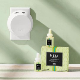 NEST New York Smart Home Fragrance Diffuser Refill Vials, Coconut & Palm - Set of 2 - Designed for NEST x Pura 3 and NEST x Pura 4 Diffusers - Cruelty Free, Vegan - Made in USA