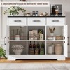 HOSTACK Modern Farmhouse Buffet Cabinet with Storage, Barn Doors Sideboard