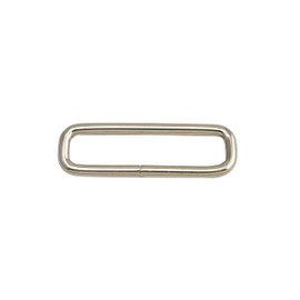 Wuuycoky 2"X0.4" Inner Length Silvery Rectangle Rings Flat Loop Ring No Welded for Strap Webbing Belts Buckle Pack of 10