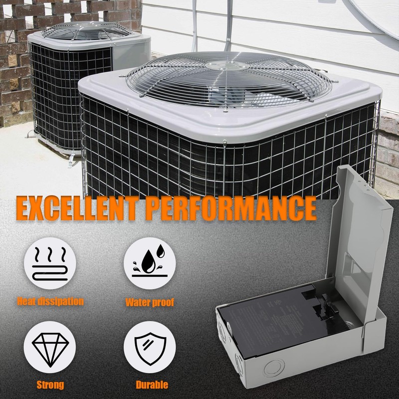 HUAREW 60 Amp AC Disconnect Metal Box, 240V Pull Out