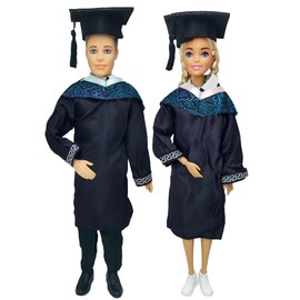 Fashion Dolls Set, Stylish Twin 12 Inch Doll Toy, Trendy Outfits for Fashionable Play, Good Gift for Kids 3+ (Bachelor's Uniform)