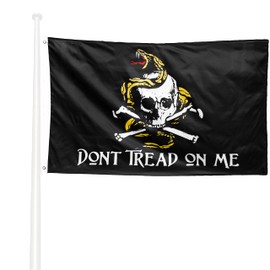 KliKil Pirate Flag Gadsden Durable Outdoor 3x5ft 1 Pirate Flag Reinforced Pirate Gadsden