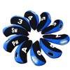 TSUCIA Iron Cover, Golf Count, Headcover, Set of 10 (Blue