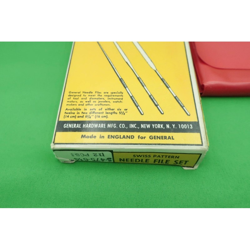 General S-475 Swiss Pattern Needle File Set 6 1/4" England