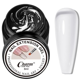 Nail Extension Gel - Clear Builder Gel for Nails - UV Polygel Nail Gel Long Lasting - 3D Nail Gel Poly Gel for Beginners - Hard Gel for Nails Repair Sculpting Rhinestones Nail Art