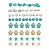 GraceAngie 280Pcs Turtle Beads Starfish Beads Charms Synthetic Irregular Chip