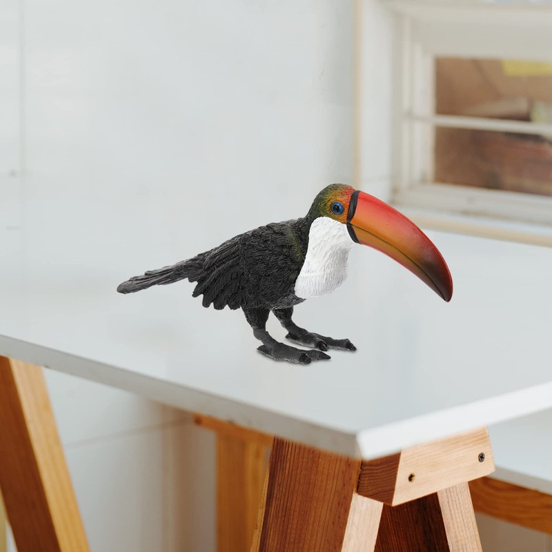 Gadpiparty Toucan Ornament Artificial Bird Child Modeling Plastic Statuette Toucan