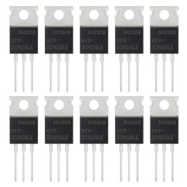 ALLECIN RFP30N06LE N-Channel Power MOSFET Transistors 30A 60V P30N06LE Mosfets Transistor 30 Amp 60 Volt TO-220 (Pack of 10Pcs)
