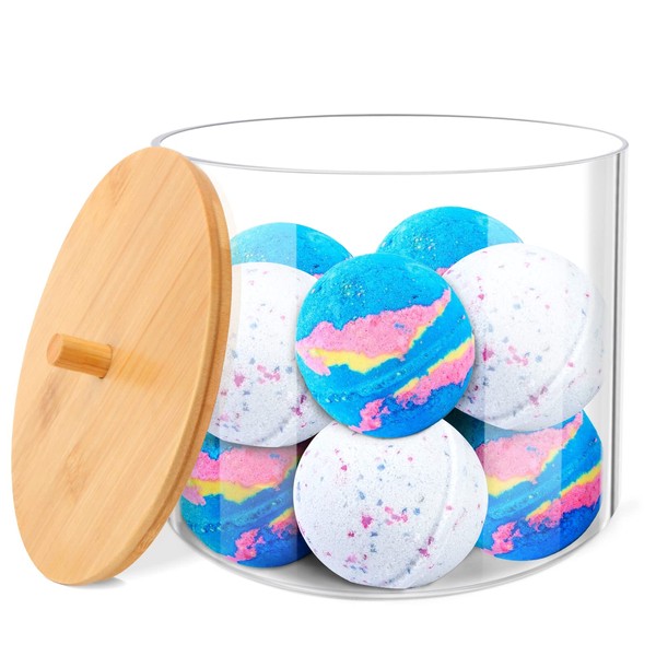 JYPS Laundry Pods Container for Organizing, Plastic Laundry Organization and Storage Bathroom Jar Container for Holding Detergent Detergent, Pods, Bath Bombs, Scent Boosters