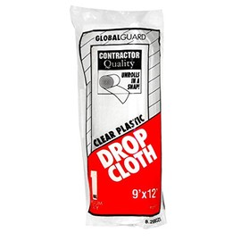 Premier 9' x 12' 1 MIL Clear Plastic Drop Cloth Rolled, 697