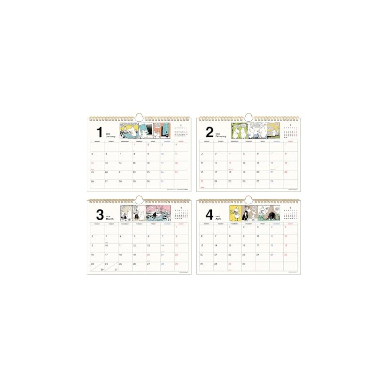 Sunstar Stationery Moomin S8521476 2026 Calendar Wall Mount Moomin
