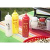 Tablecraft Nostalgia Squeeze Bottle Dispenser, Clear/Red/Yellow, 17 x 6 x
