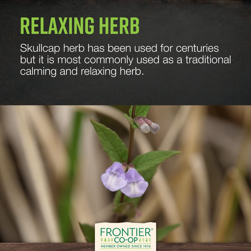 Frontier Co-op Organic Scullcap Herb Cut & Sifted Certified Organic