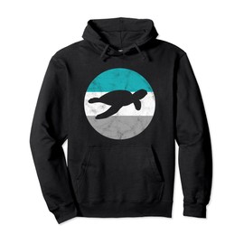 Sea Turtle Retro Gift For Men or Boys Pullover Hoodie