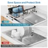 iSPECLE Small Sink Dish Drying Rack, Expandable Narrow Rust Resistant