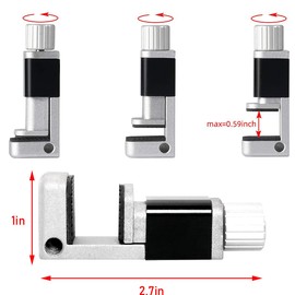 ZZHXSM 4pcs Phone Screen Clamps 15mm Max Width Adjustable Bracket Portable Phone Fastening Clamps Clip for Most Phone and Tablet PC