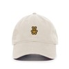 Teddy Bear Baseball Cap Embroidered Cotton Adjustable Dad Hat Putty