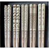 Metal Chopsticks Reusable Titanium Plated, Stainless Steel Chopsticks, 5 Pairs