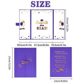 Graduation Party Decorations, Gold and Purple Graduation Guest Book, Class of 2026 Signature Board, Best Graduation Gifts for Her Him, College Jumbo Congrats Grad Card