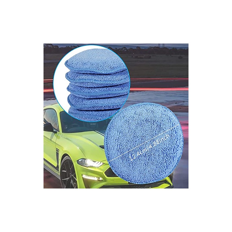 FONAROLL Microfiber Wax Applicator Pads - 6 Pack