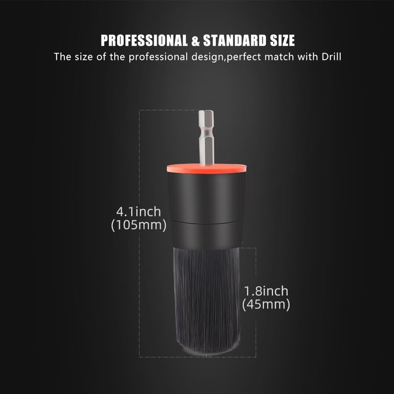 SPTA 5Pcs Car Detail Drill Brush Attachment Head Set for