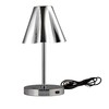 Bloomingville Metal LED Rechargeable Table Lamp with Touch Sensor, Silver