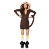 LEG AVENUE Cozy Monkey Damen-Kostüm AFFE Affenkostüm warm Straßenkarneval, Größe:S