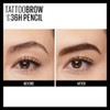 Maybelline TattooStudio Waterproof Eyebrow Pencil, 257 MEDIUM BROWN, 0.026 Oz.