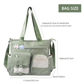 Hommtina Messenger bag Satchel Bags for Women Work Bag for Women Laptop messenger bag(Green)