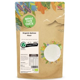 Wholefood Earth Organic Quinoa Flour – 500g | GMO Free | Vegan | High Fibre | High Protein | Certified Organic
