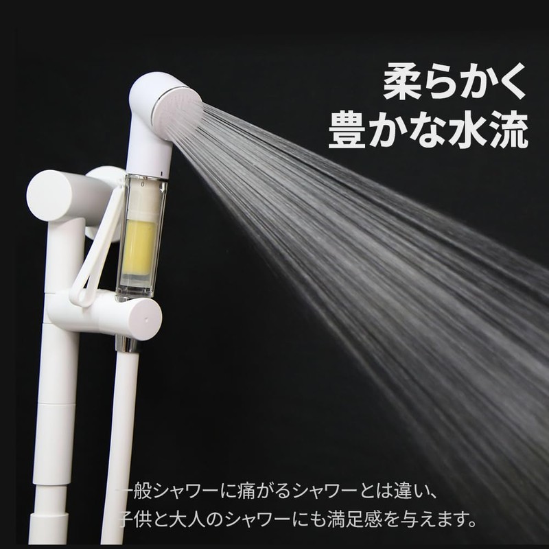 Checkin Shower Head Replacement Filter Travel Carrying Travel Kit (Black)