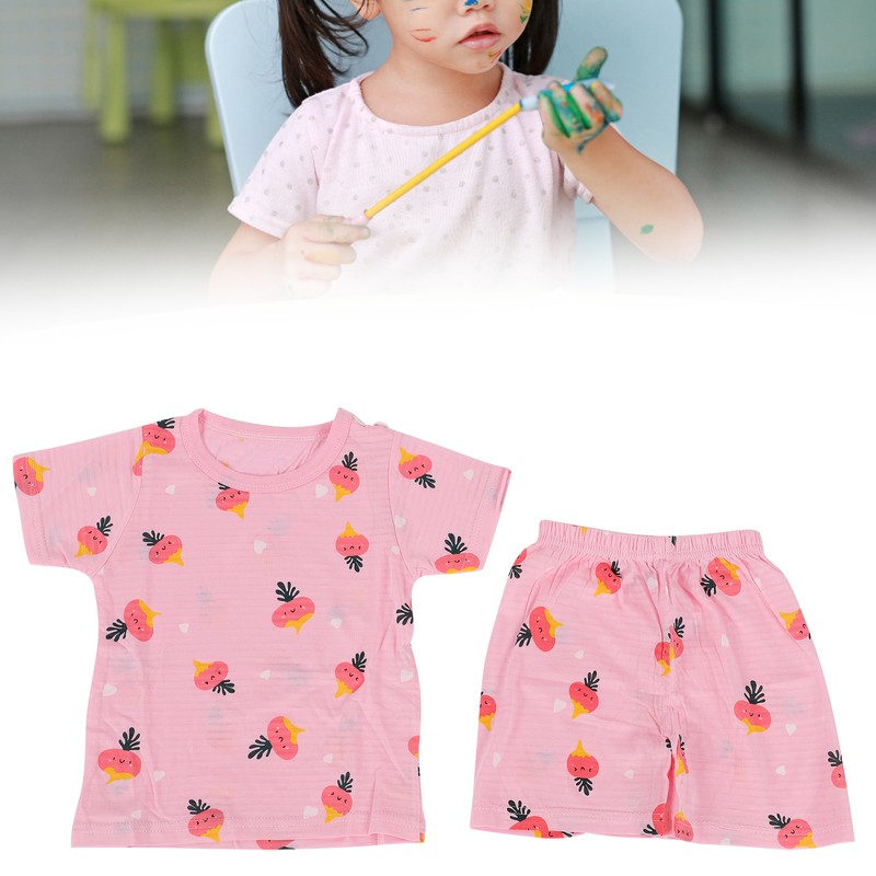 Baby Short Sleeve TShirt Short Pants Breathable Summer Clothes Pajamas